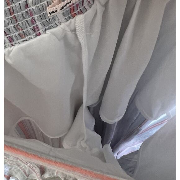 Mi Ami Kelly Striped Wide Leg Asymmetrical Hem Pants Womens Size Medium Rayon - Picture 5 of 9